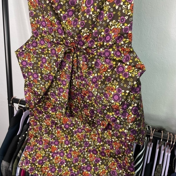 Betsey Johnson Flower Power Strapless Bustle Dress - Picture 7 of 11